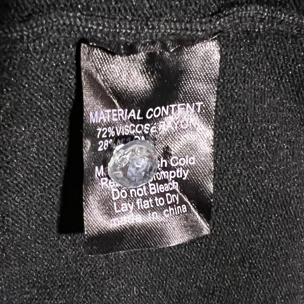 Sourpuss Black Form Fitting Cardigan with Aqua Starburst and Lace Sz XL NWT - Picture 7 of 10